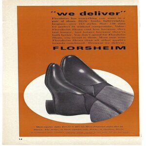 1967 Florsheim Shoes The Harbor Dress Deliver Vintage Magazine Print Ad/Poster